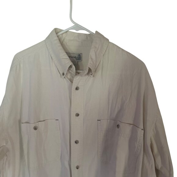 Fieldmaster long sleeve tan button up cotton shirt size XL - Picture 6 of 6